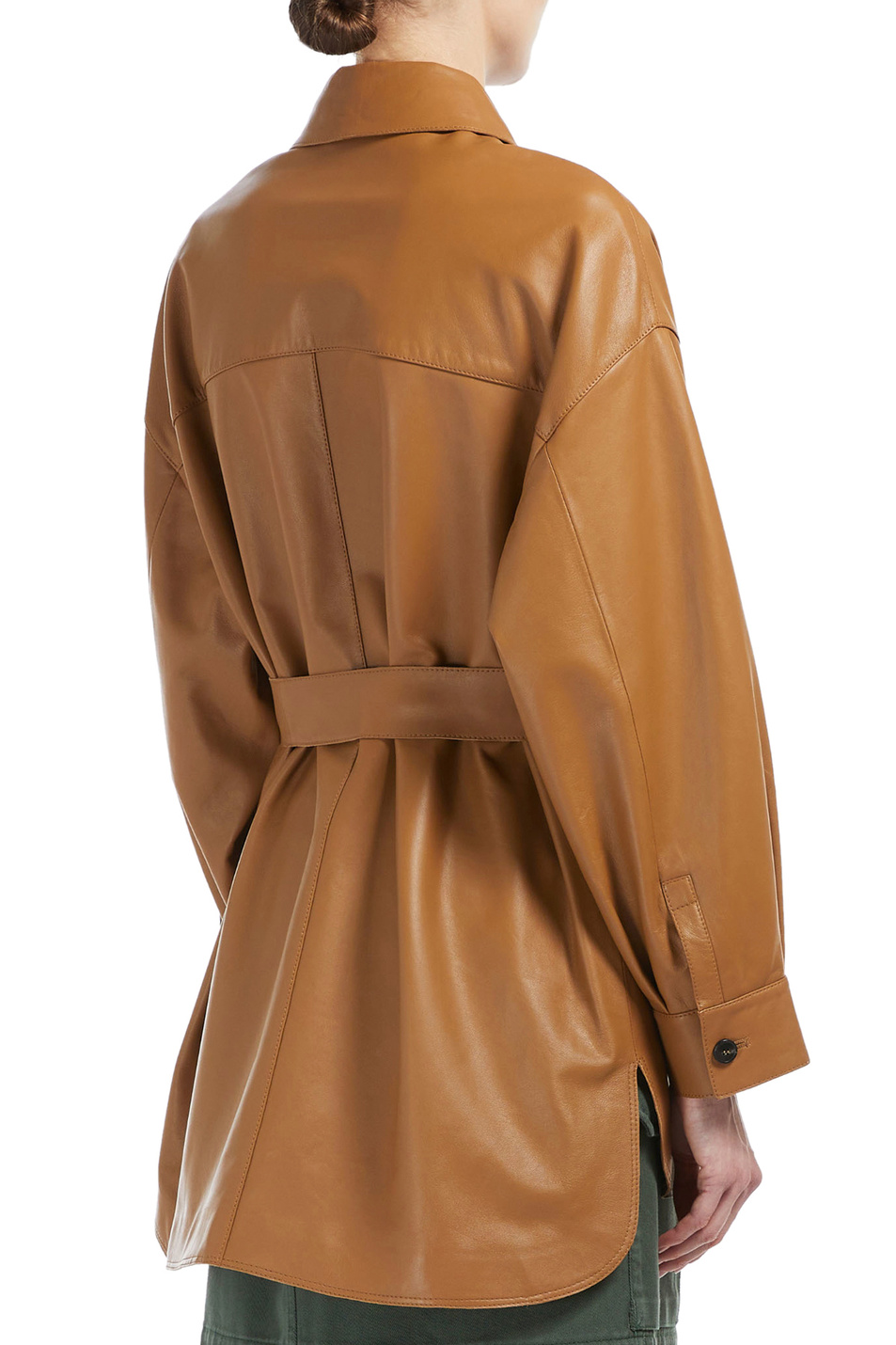 Weekend Max Mara Куртка SCENA из натуральной кожи с ремнем (цвет ), артикул 54760229 | Фото 4