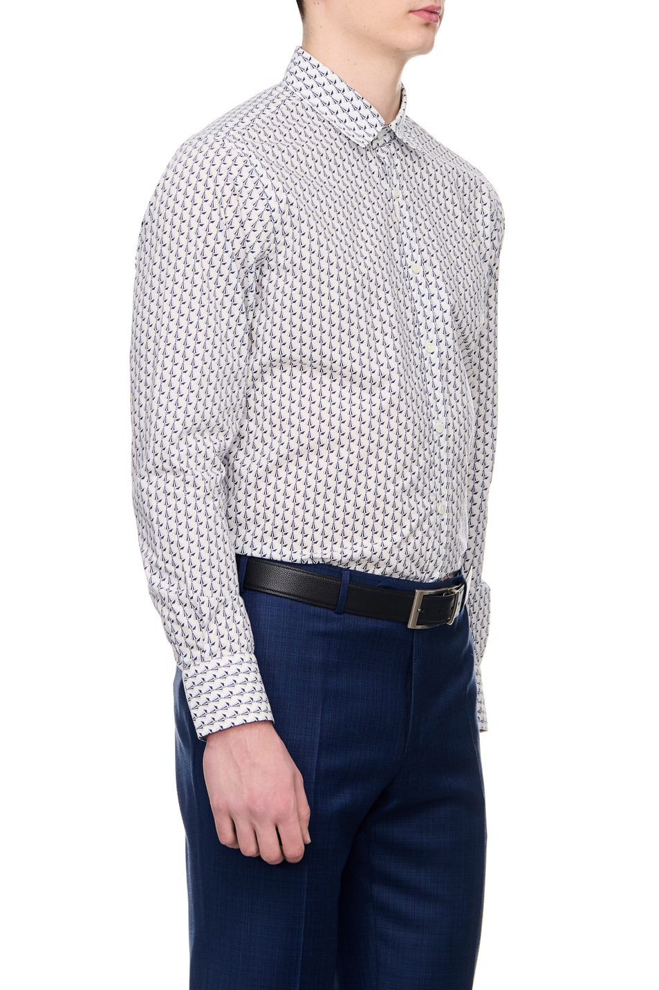 Мужской Canali Рубашка из натурального хлопка с принтом (цвет ), артикул LX77GL02926 | Фото 3