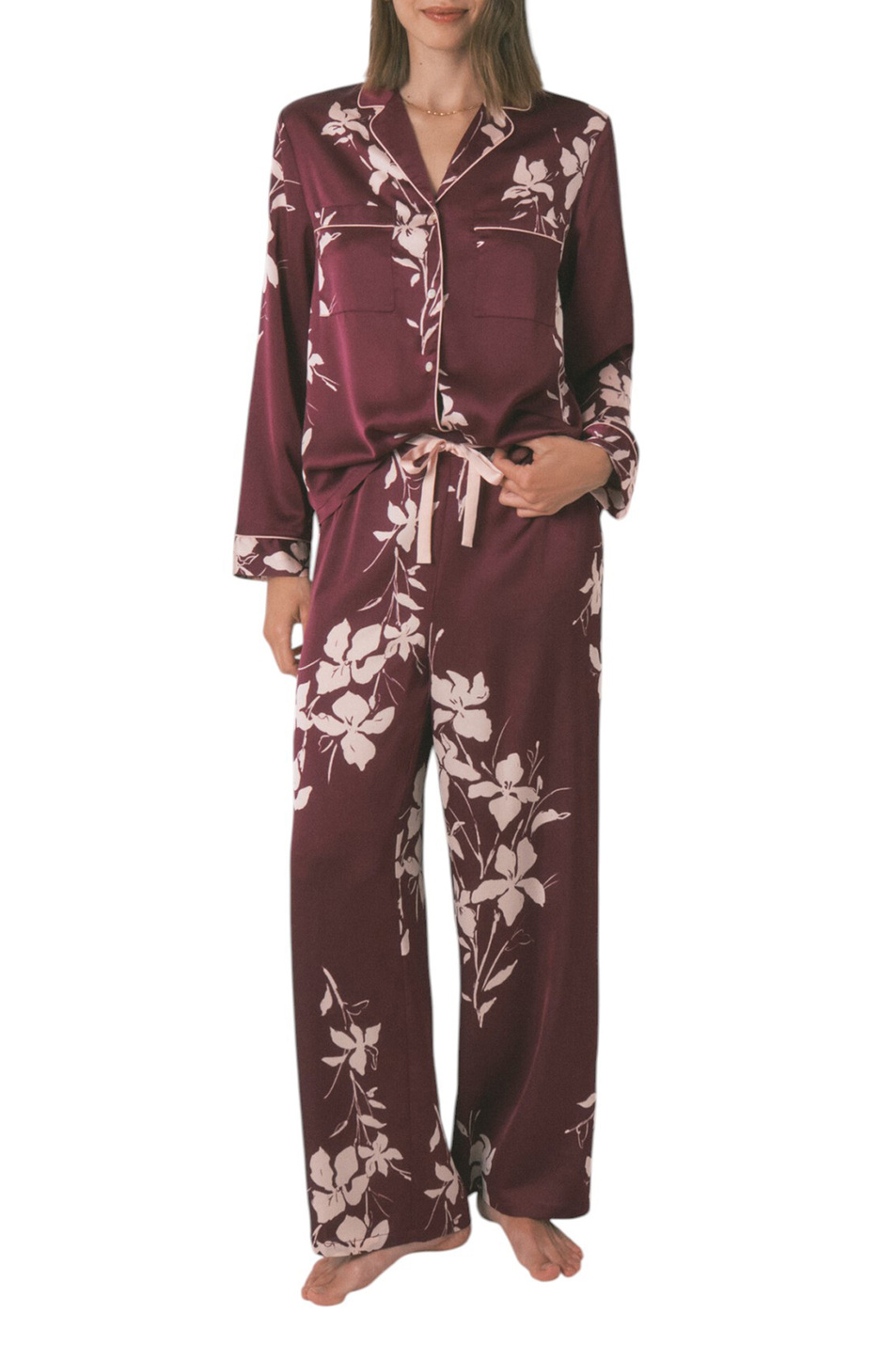 Пижама с цветочным принтом|Основной цвет:Бордовый Женский Women'secret Пижама с цветочным принтом (цвет ), артикул 2542459 | Фото 2
