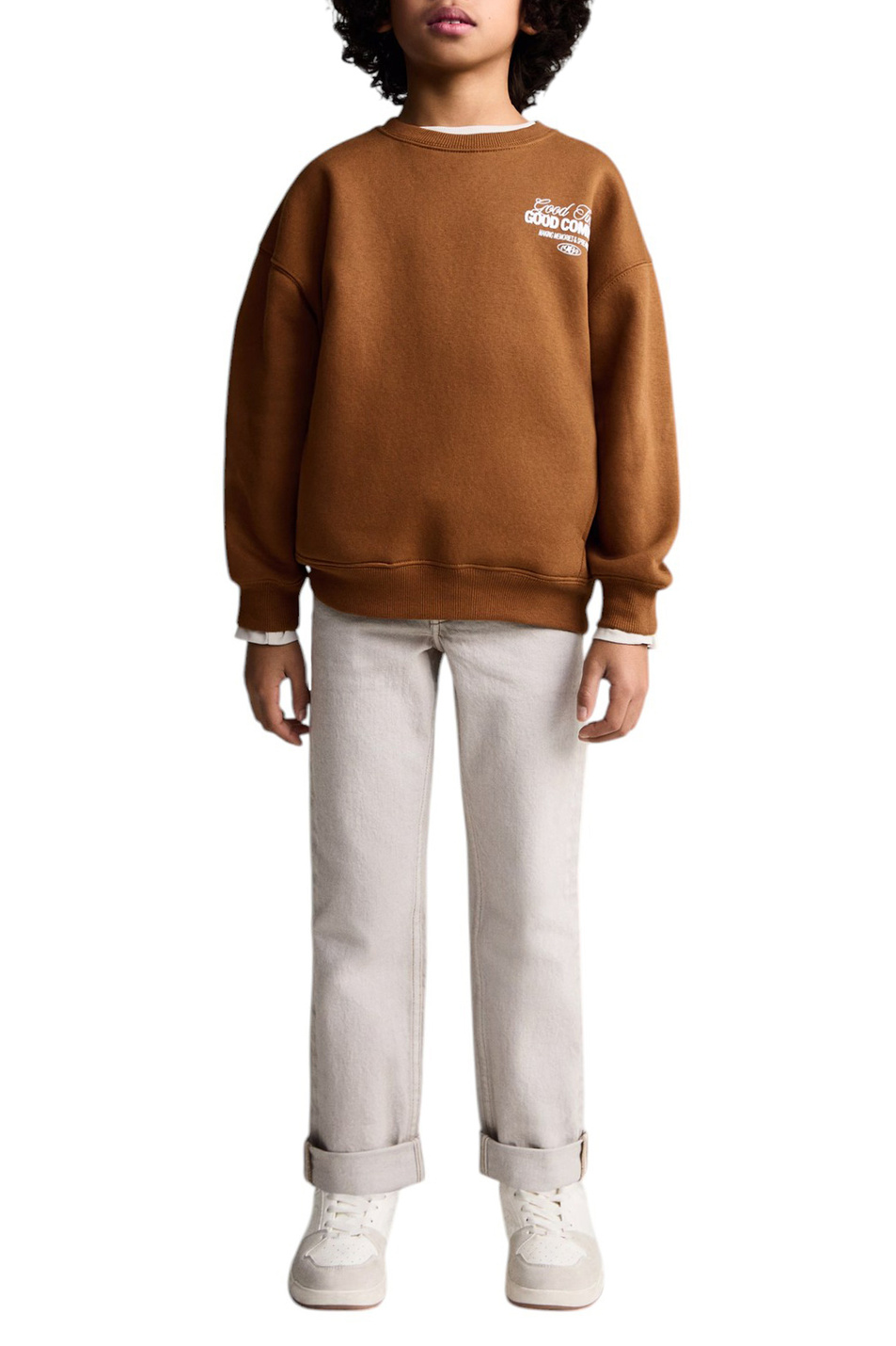 Мальчикам Mango Kids Свитшот GOODTIME с прорезными карманами (цвет ), артикул 87050635 | Фото 3