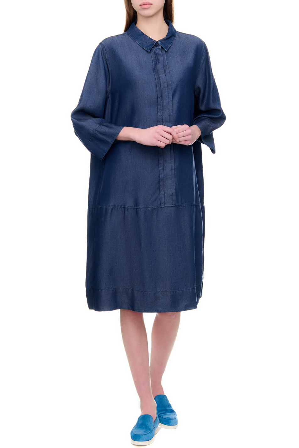 Женский Samoon Платье-рубашка из лиоцелла (цвет ), артикул 280005-21010 | Фото 3