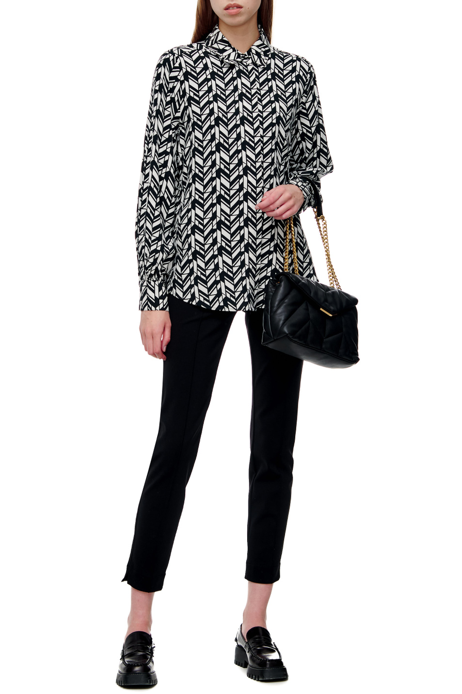 Женский Gerry Weber Облегающие однотонные брюки (цвет ), артикул 925004-67802-Slim Fit | Фото 3