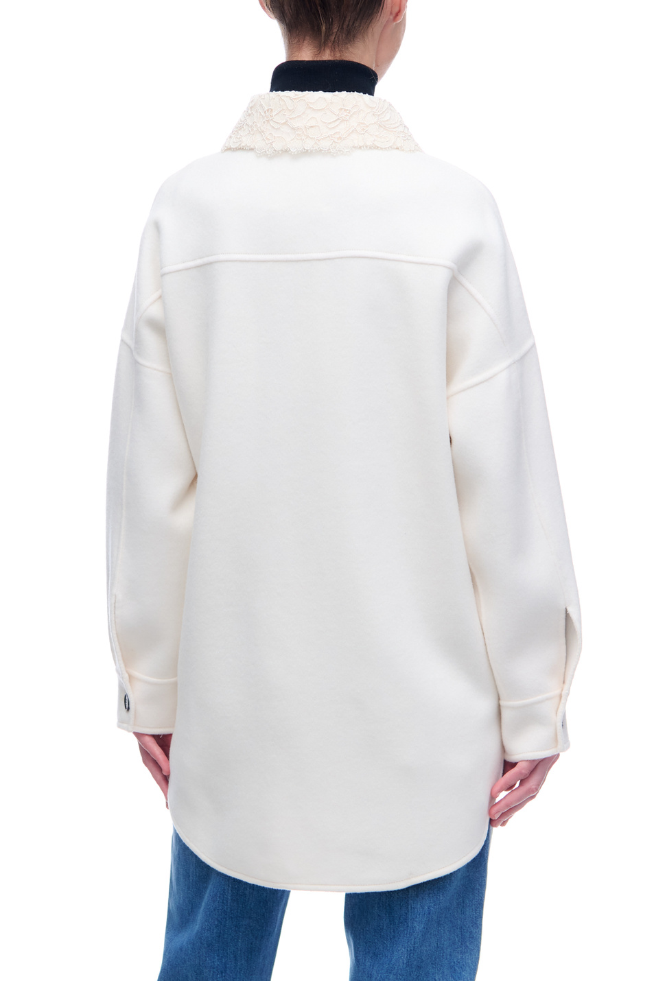 Женский Ermanno Firenze Куртка-рубашка из натуральной шерсти (цвет ), артикул D39ETCP39VIN | Фото 5