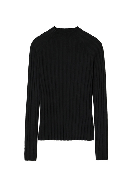 Трикотажный свитер FLURRY в рубчик|Основной цвет:Черный|Артикул:37085816 | Фото 1