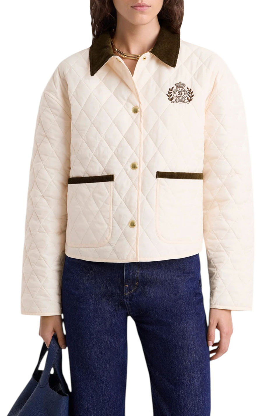 Женский Sporty & Rich Куртка H&W Crest Nylon с отложным воротником (цвет ), артикул OW027620241CR01 | Фото 3