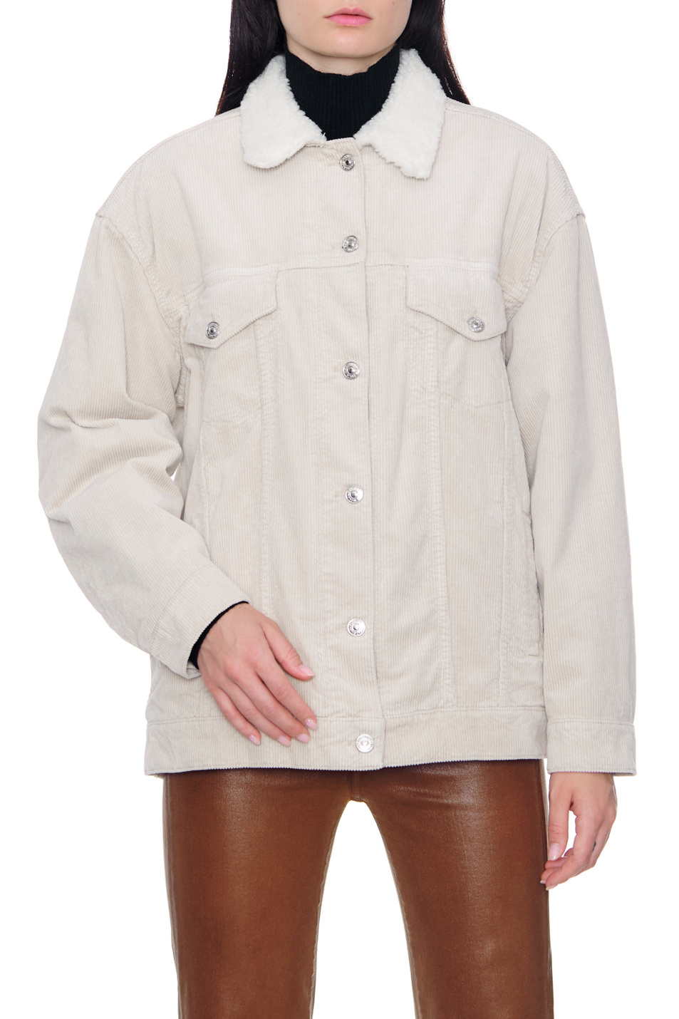 7 for all Mankind Куртка из вельвета с искусственным мехом (цвет ), артикул JSEJB770WW | Фото 4