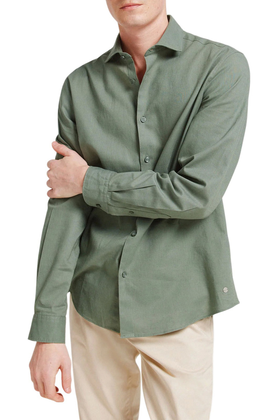 Мужской Springfield Рубашка из хлопка и льна (цвет ), артикул 0993396 | Фото 1