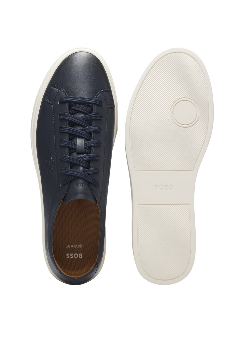 Мужской BOSS Кеды Kieran из натуральной кожи (цвет ), артикул 50557866 | Фото 4