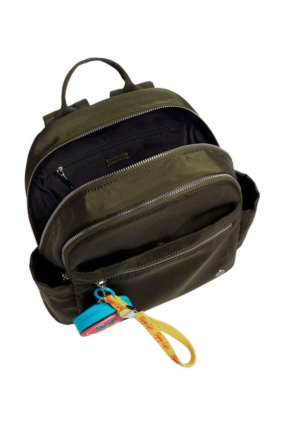 Женский Parfois Текстильный рюкзак с подвеской-монетницей (цвет ), артикул 203116 | Фото 3