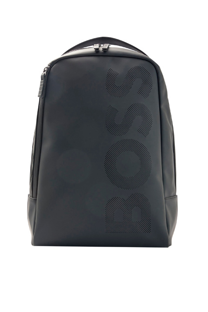 Рюкзак с перфорированным логотипом|Основной цвет:Черный|Артикул:50475098 | Фото 1