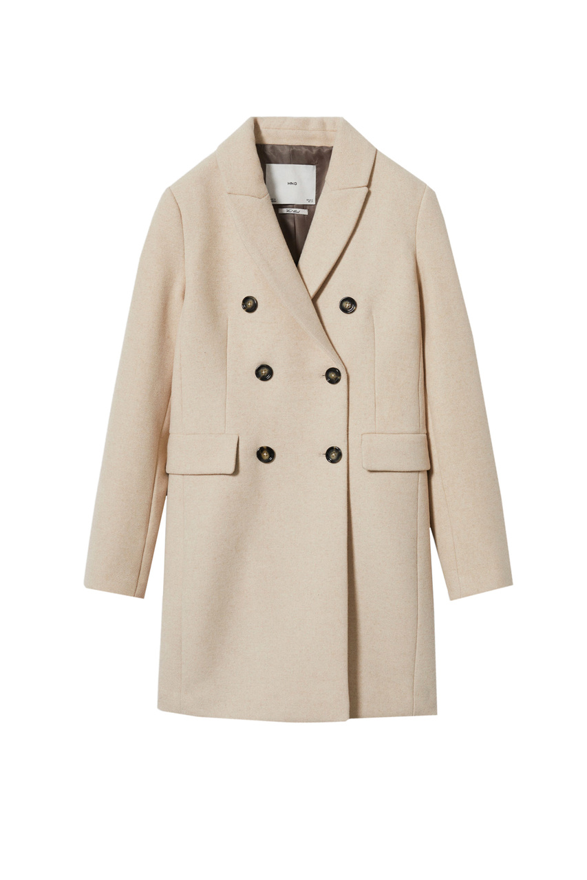 Двубортное пальто DALI|Основной цвет:Кремовый|Артикул:37005546 | Фото 1