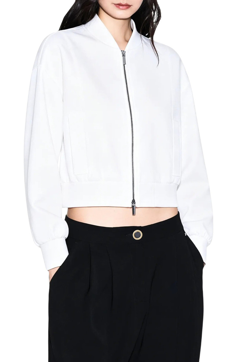 Женский Armani Exchange Бомбер из натурального льна (цвет ), артикул XW001980-AF21530 | Фото 4