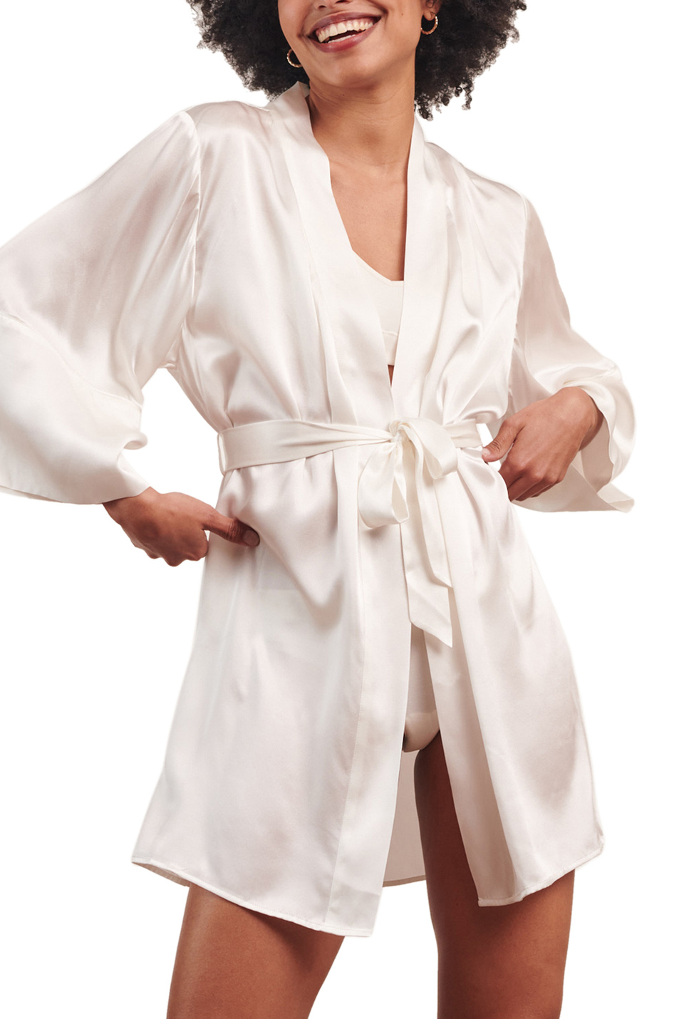 Etam Шелковый халат-кимоно PEARLY (цвет ), артикул 6525392 | Фото 1