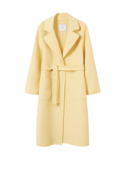 Пальто BATIN с поясом|Основной цвет:Желтый|Артикул:27072518 | Фото 1
