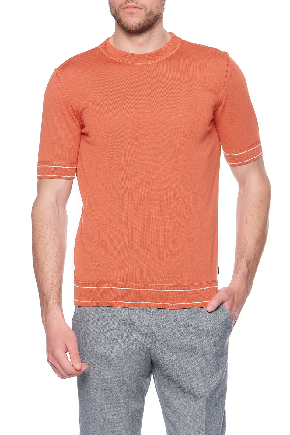 BOSS Свитер-футболка Horelli из мерсеризованного хлопка (цвет ), артикул 50452407 | Фото 1
