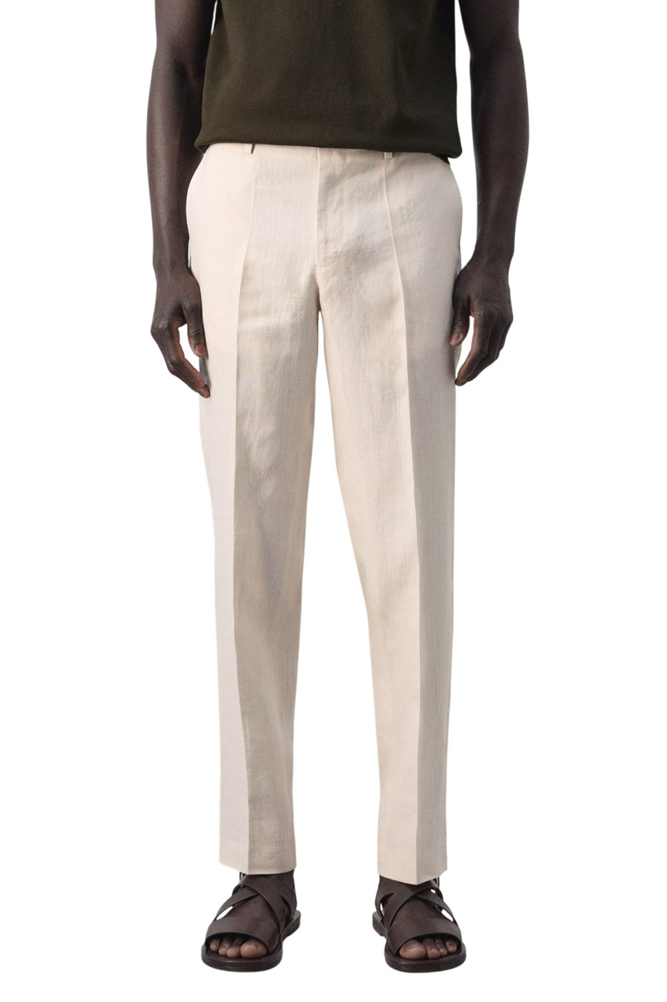 Мужской Mango Man Брюки AMALFI из льна (цвет ), артикул 27085929 | Фото 3