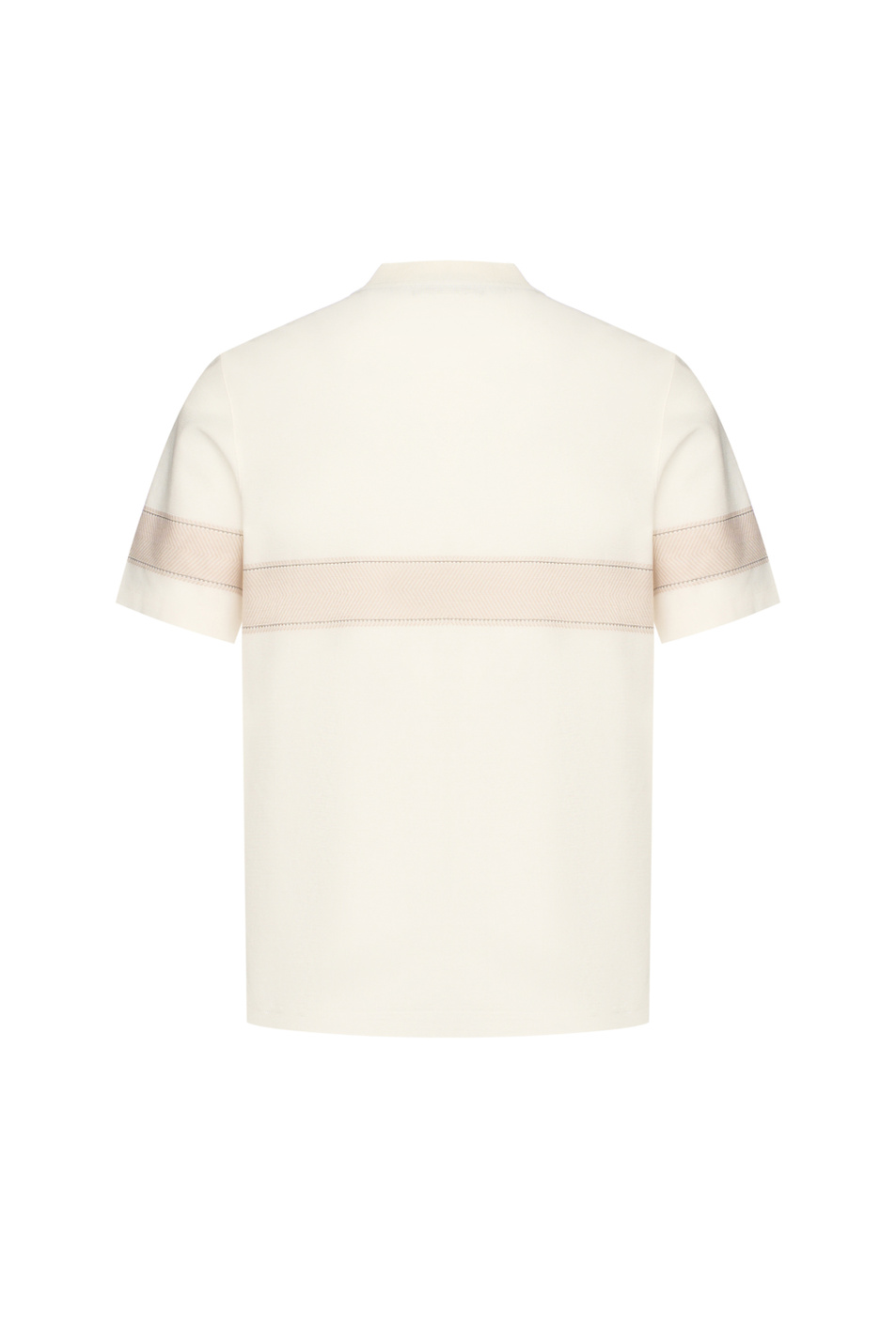 Футболка из натурального хлопка|Основной цвет:Кремовый Мужской Canali Футболка из натурального хлопка (цвет ), артикул T0943MJ02438 | Фото 2