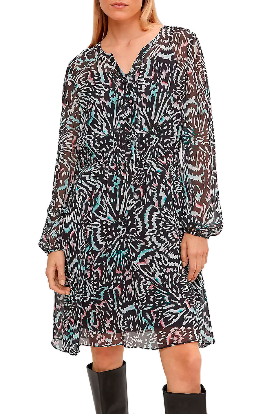 Comma Платье из вискозы с принтом (цвет ), артикул 2123398 | Фото 3