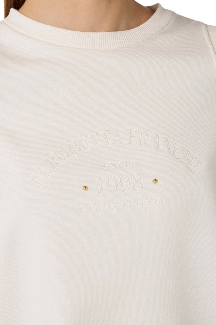 Женский Elisabetta Franchi Свитшот с вырезами (цвет ), артикул MD01261E2 | Фото 5