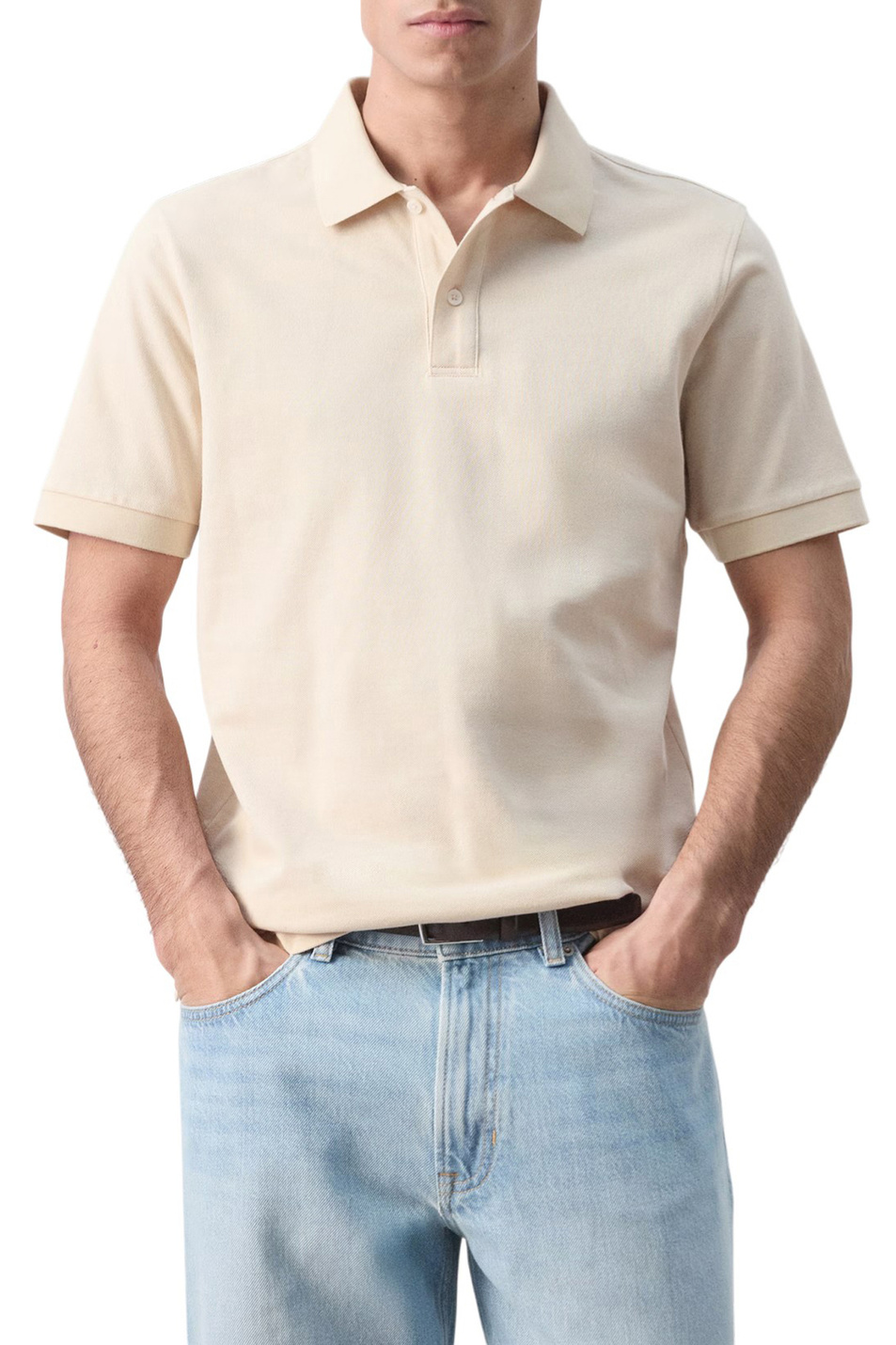 Мужской Mango Man Поло REA из хлопка (цвет ), артикул 27024427 | Фото 3