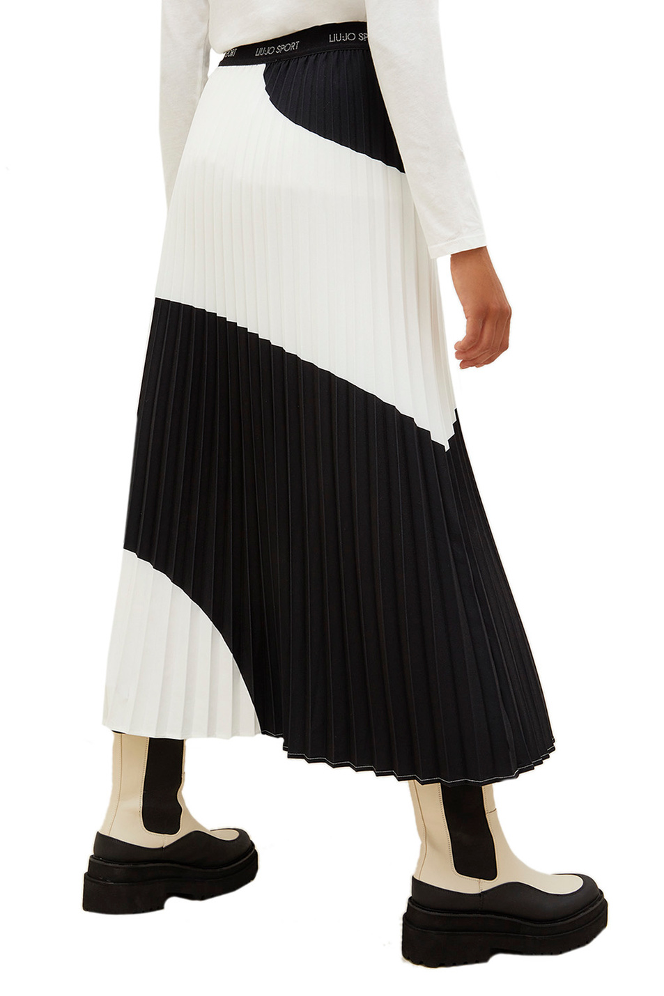 Liu Jo Плиссированная юбка с лого на поясе (цвет ), артикул TF2163TS423 | Фото 4