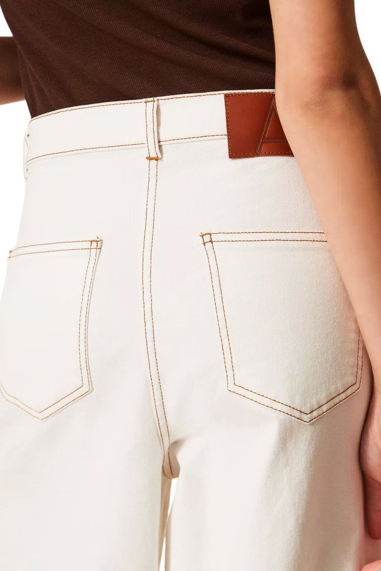 Женский TWINSET Milano Джинсы из элестичного хлопка (цвет ), артикул 261AP2384 | Фото 5