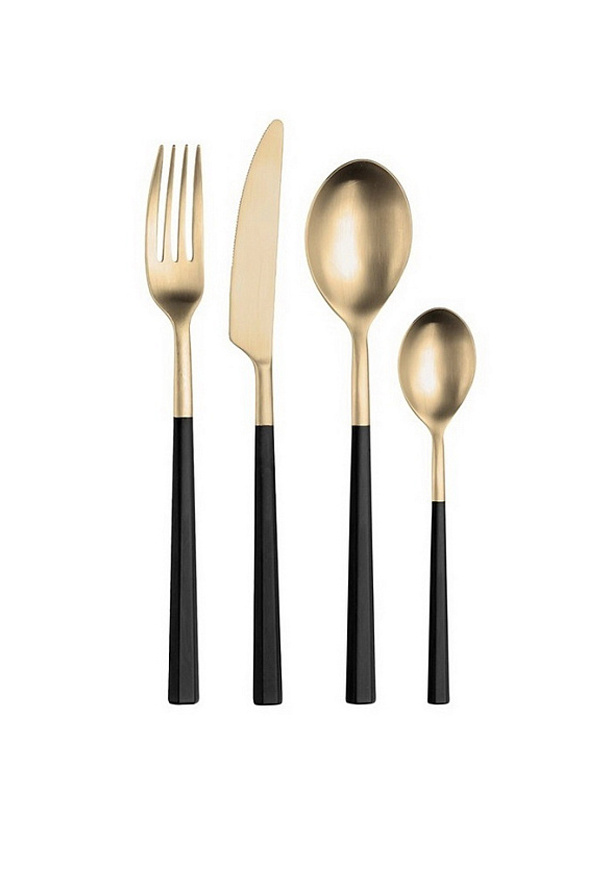 Не имеет пола Pinti Набор столовых приборов HIVE BLACK TREASURE HONEY, 24 предмета (цвет ), артикул 2LLGS091 | Фото 1