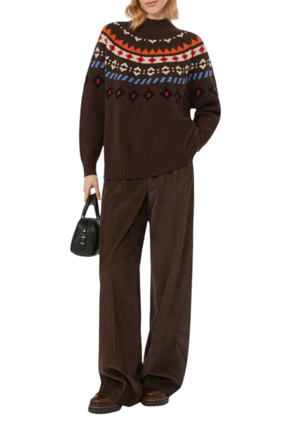 Женский Weekend Max Mara Свитер HARDY с контрастным рисунком (цвет ), артикул 2525366312 | Фото 2