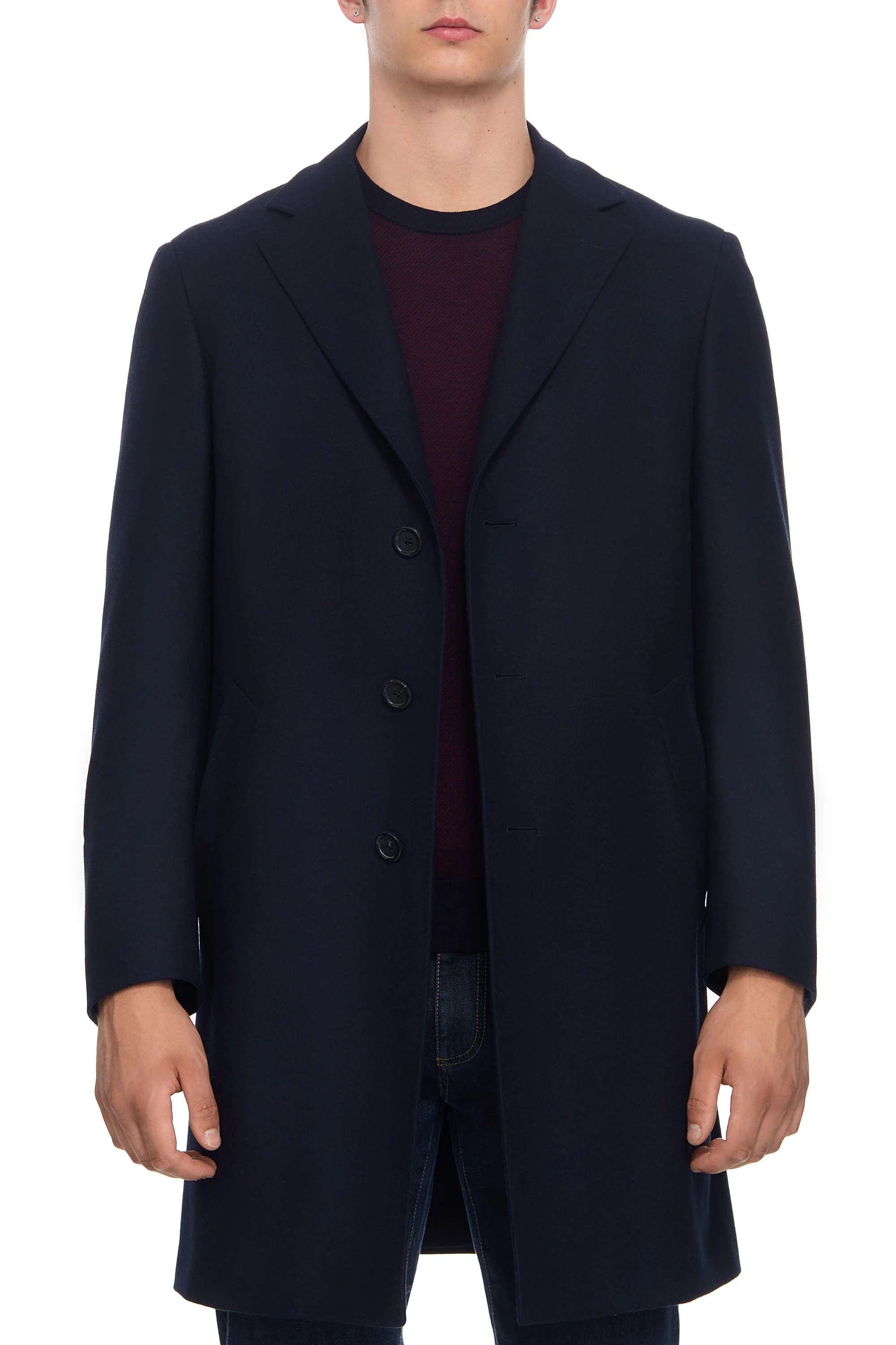 STANLEY Navy Storm System Wool Coat, GM-1007F