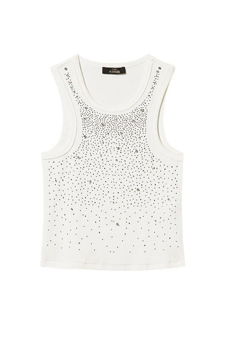 Женский TWINSET Milano Топ с отделкой стразами (цвет ), артикул 261AP2201 | Фото 1