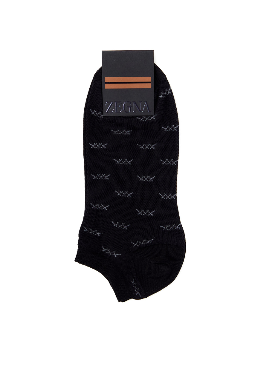 Носки из смесового хлопка|Основной цвет:Черный|Артикул:N5V025890 | Фото 1