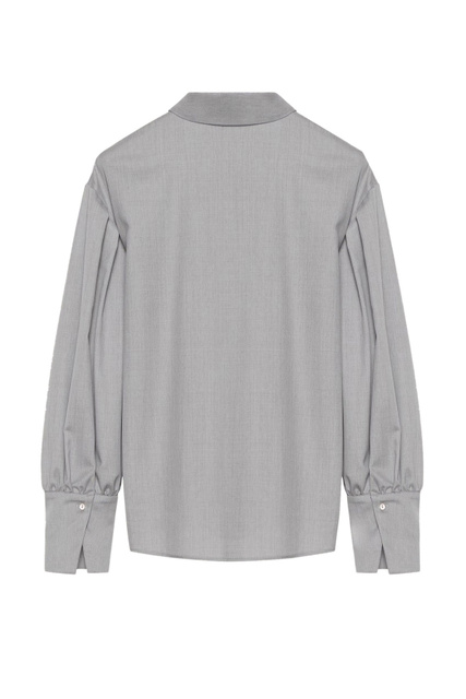 Рубашка из шерсти с декором на груди|Основной цвет:Серый|Артикул:CAD222W331 | Фото 2