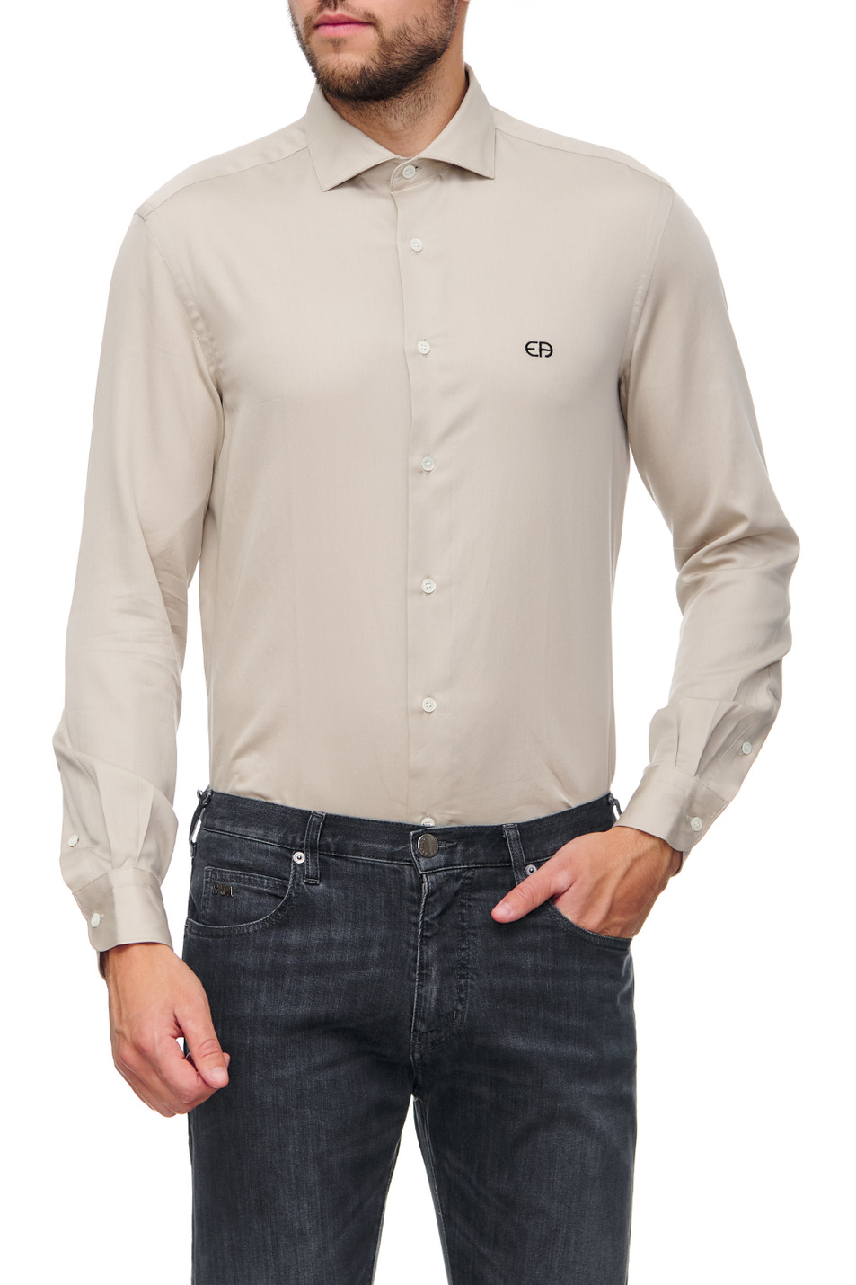 Мужской Emporio Armani Рубашка из натурального хлопка (цвет ), артикул 6L1C86-1N8LZ | Фото 1