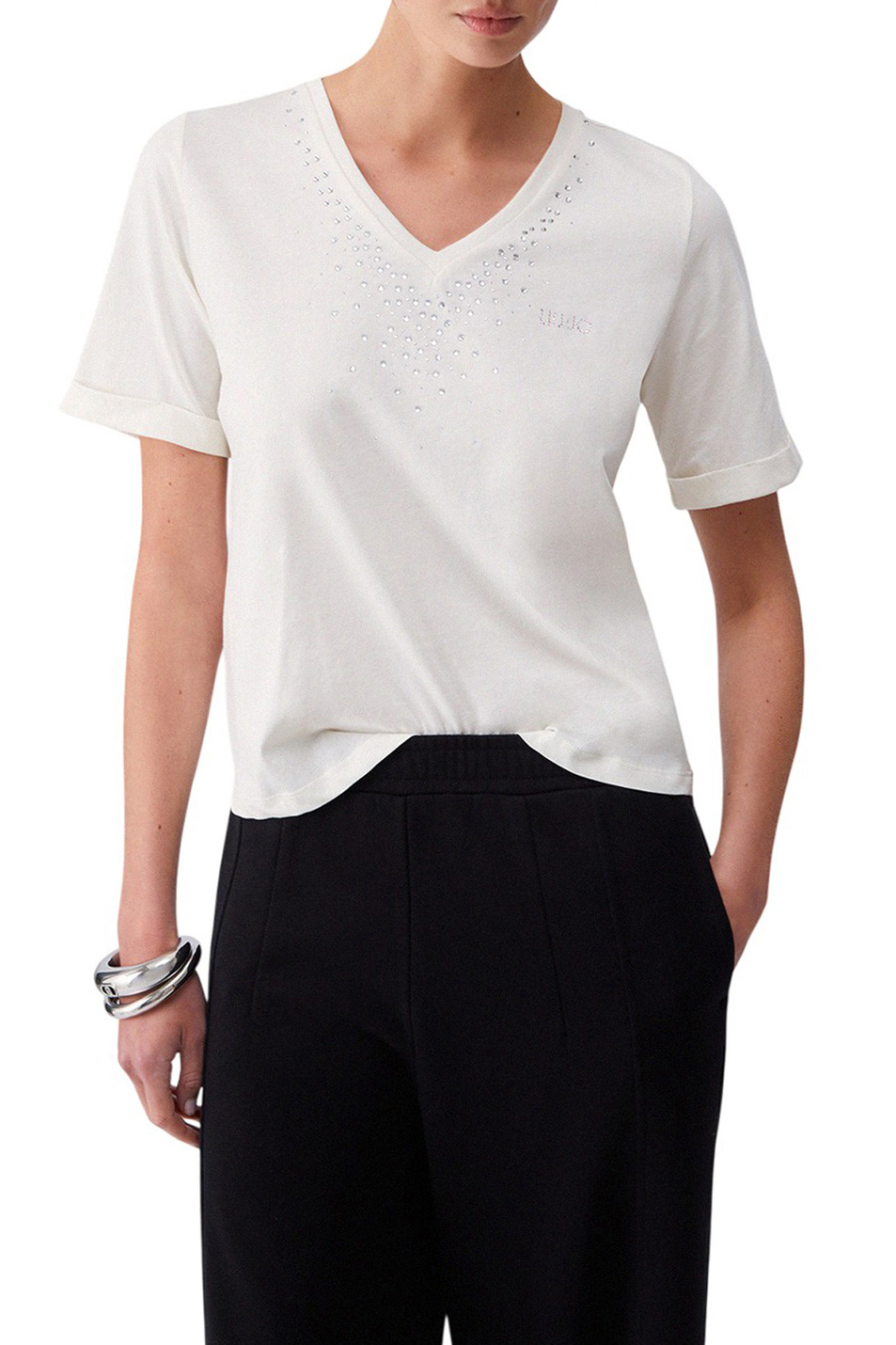 Женский Liu Jo Футболка со стразами (цвет ), артикул TA6284JS923 | Фото 3