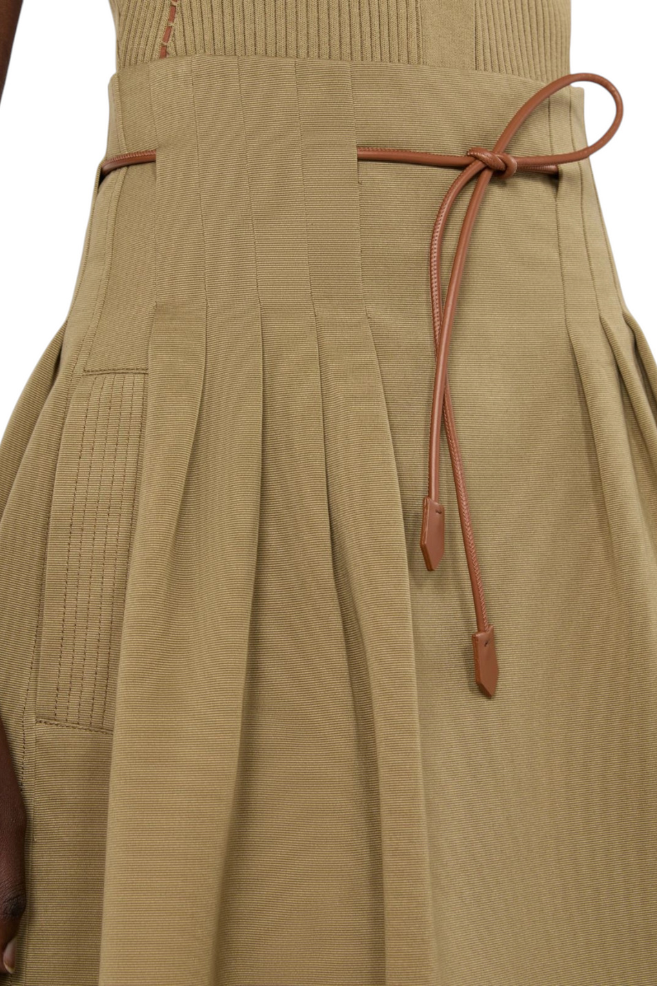 Юбка TEMPIO из хлопка|Основной цвет:Хаки Женский Max Mara Юбка TEMPIO из хлопка (цвет ), артикул 2621106051 | Фото 5
