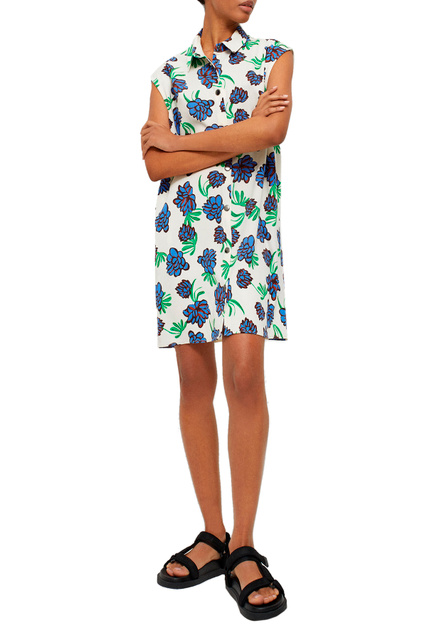 Платье-рубашка с принтом|Основной цвет:Мультиколор|Артикул:195331 | Фото 2
