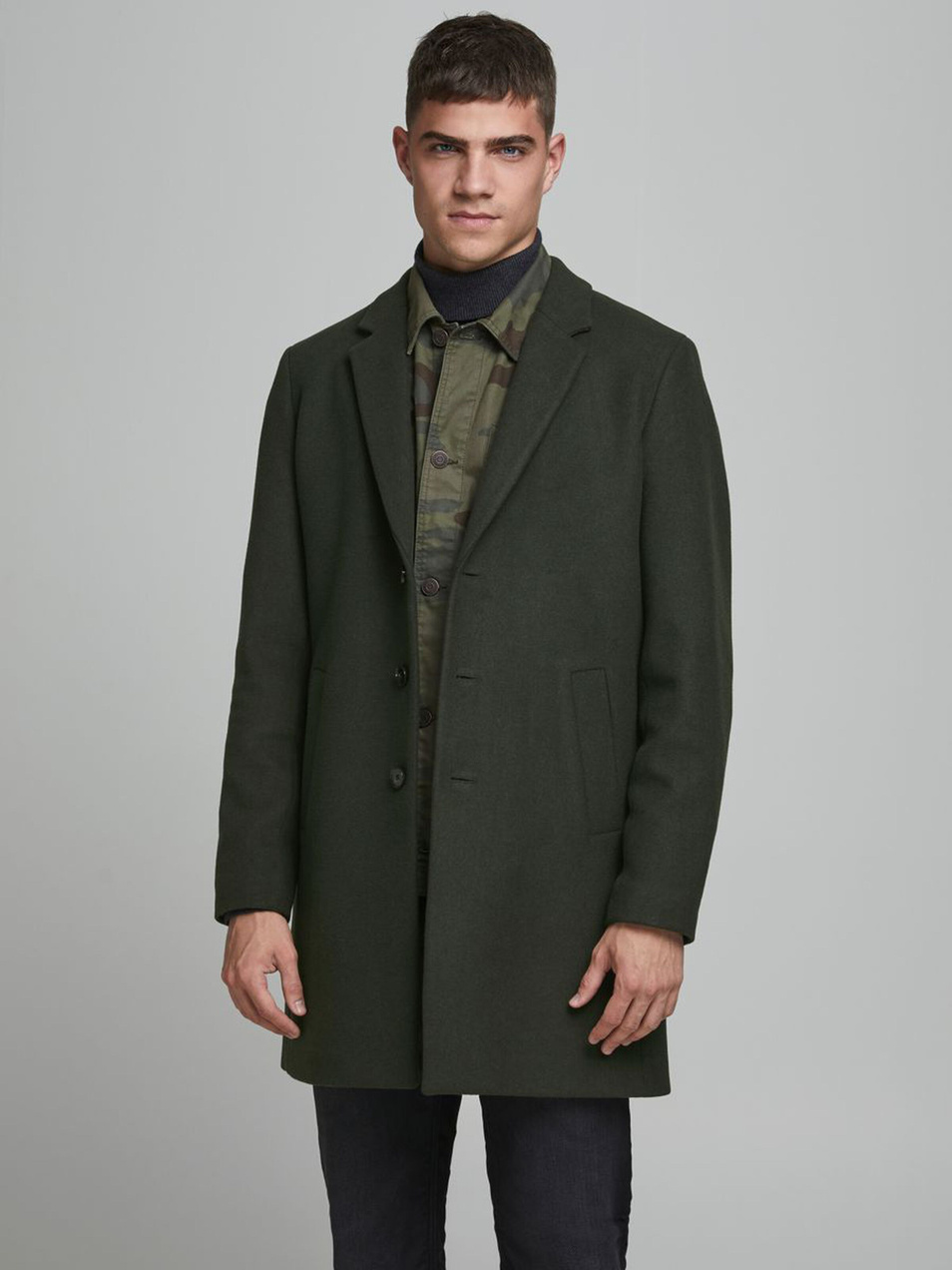 Мужской Jack & Jones Пальто из смесовой шерсти (цвет ), артикул 12171374 | Фото 3