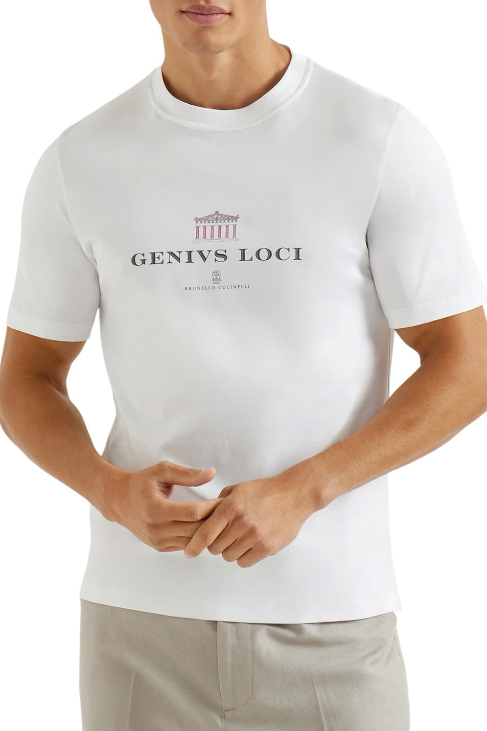 Мужской Brunello Cucinelli Футболка из натурального хлопка (цвет ), артикул M0B138520 | Фото 3