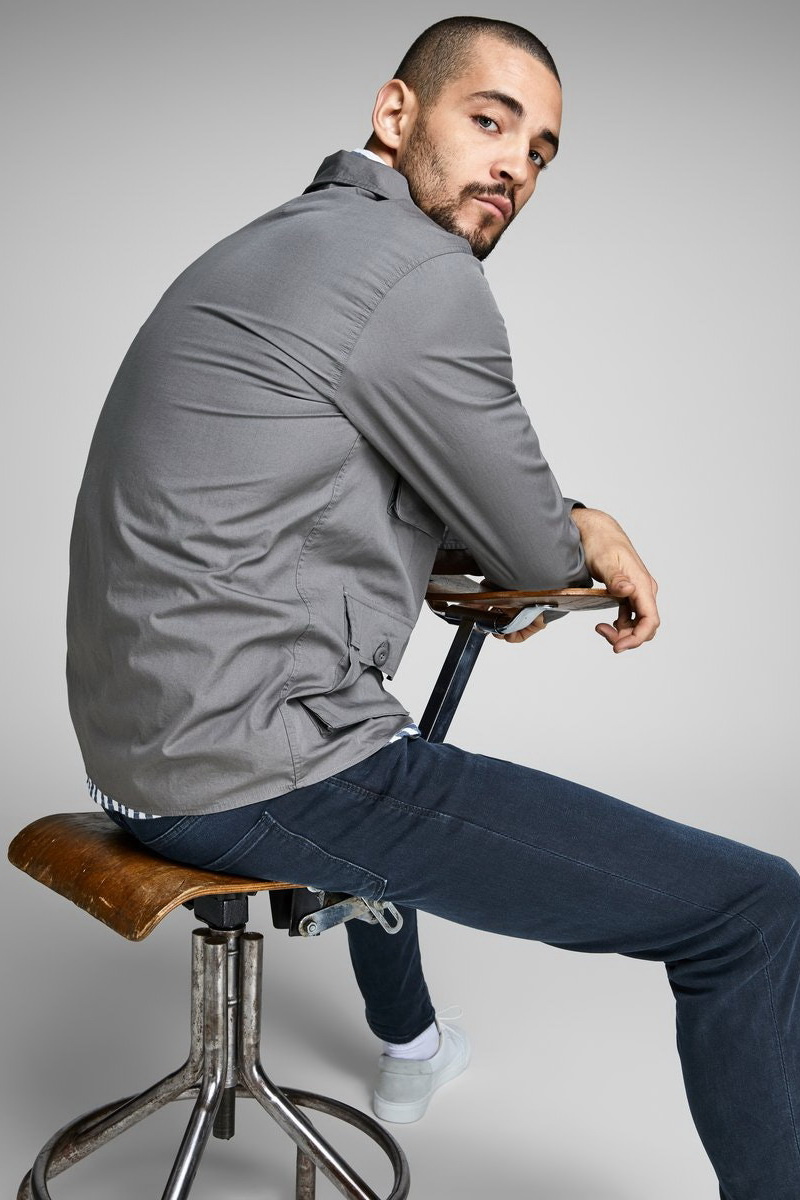 Мужской Jack & Jones Зауженные джинсы GLENN FELIX Slim Fit (цвет ), артикул 12125513 | Фото 5
