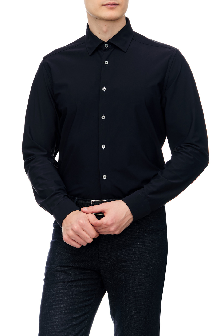 Мужской Corneliani Рубашка с контрастными пуговицами (цвет ), артикул 90P078-2811470 | Фото 1
