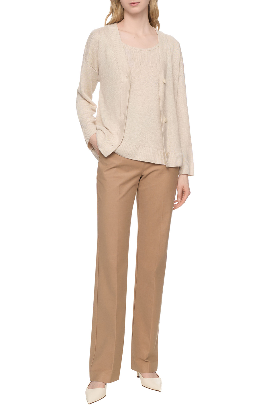 Женский Max Mara Брюки ACCIAIO однотонные (цвет ), артикул 2516781028 | Фото 3