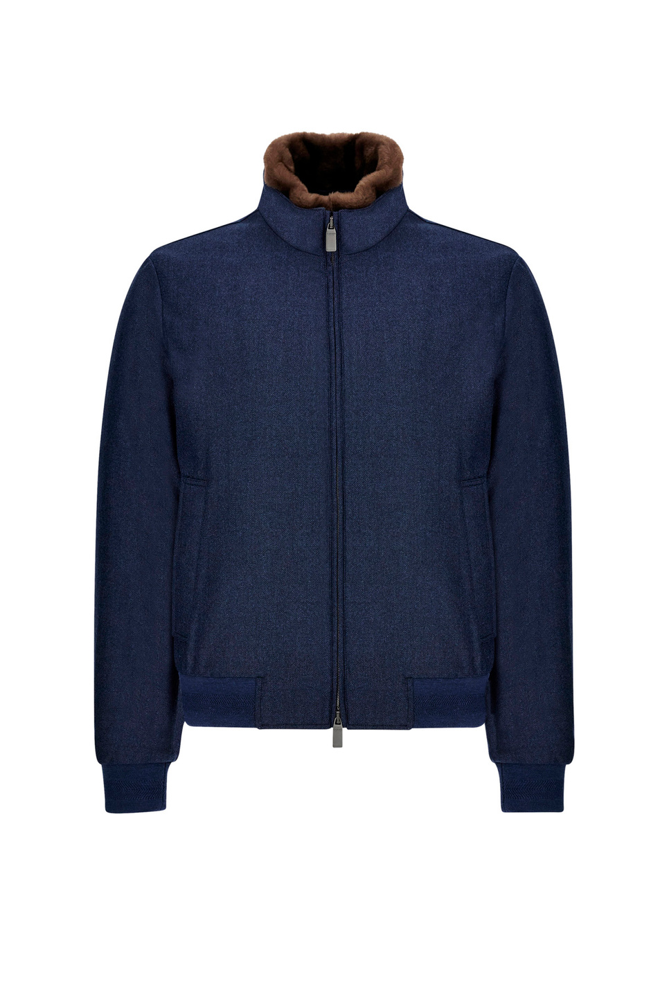 Canali Куртка из шерсти на молнии со съемным меховым воротником (цвет ), артикул O40658SG02542 | Фото 1