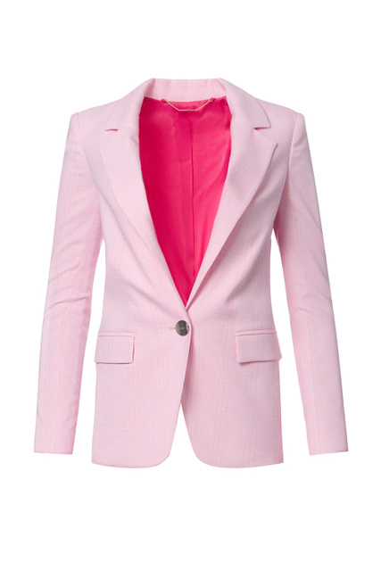 Однотонный пиджак на пуговице|Основной цвет:Розовый|Артикул:CA2266T8886 | Фото 1