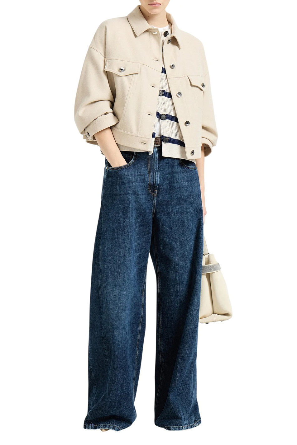 Женский Brunello Cucinelli Джинсы из хлопка (цвет ), артикул MA095P4059 | Фото 2