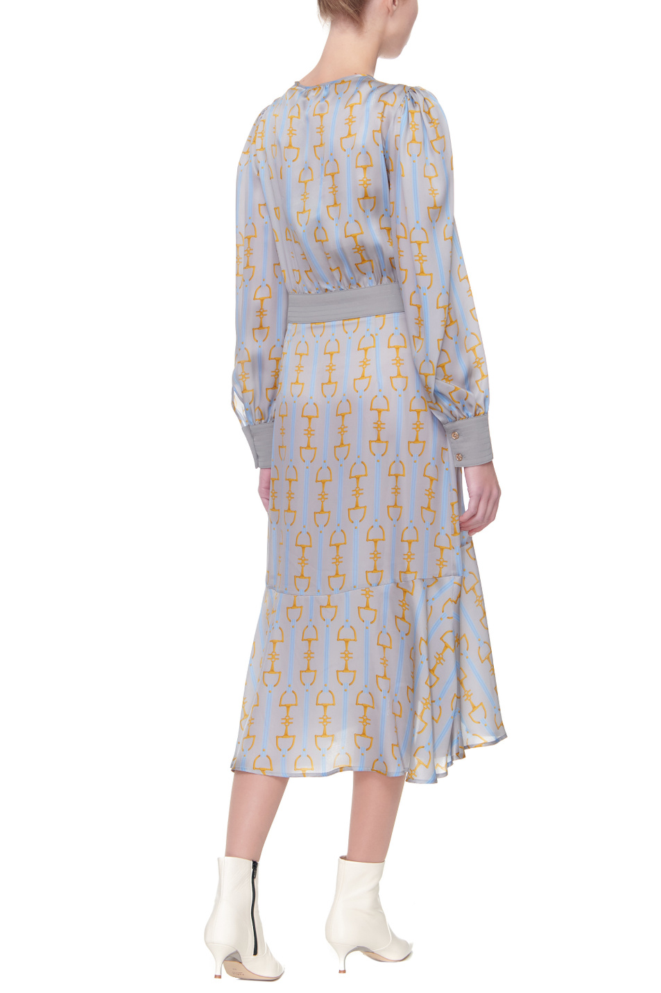 Elisabetta Franchi Платье из натурального шелка с принтом (цвет ), артикул AB16018E2 | Фото 5