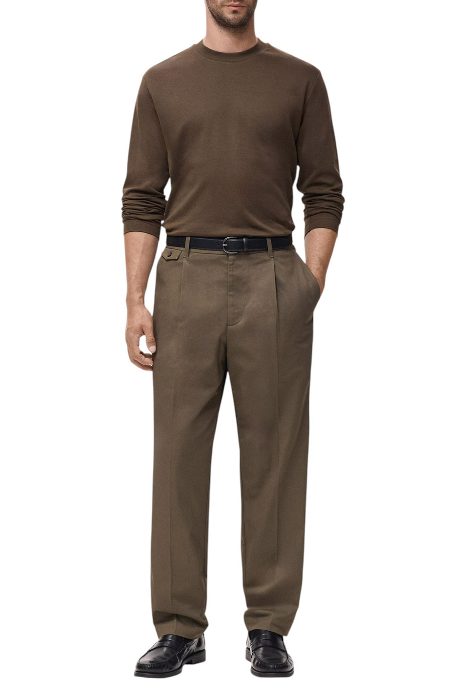 Мужской Mango Man Лонгслив GARETH из хлопка (цвет ), артикул 17025979 | Фото 2