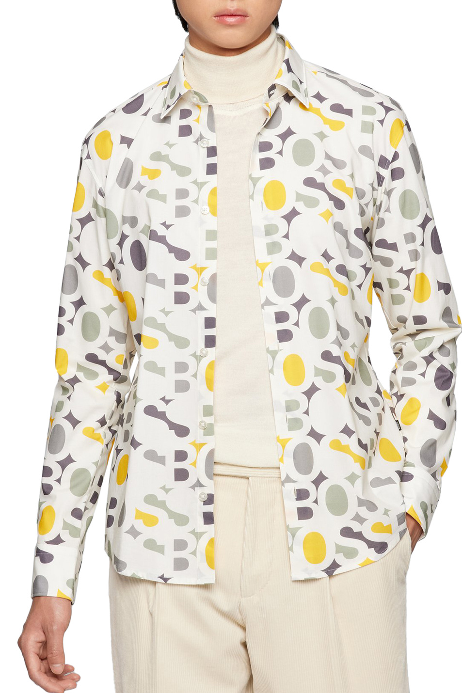 Мужской BOSS Рубашка приталенного кроя с принтом (цвет ), артикул 50464132 | Фото 3