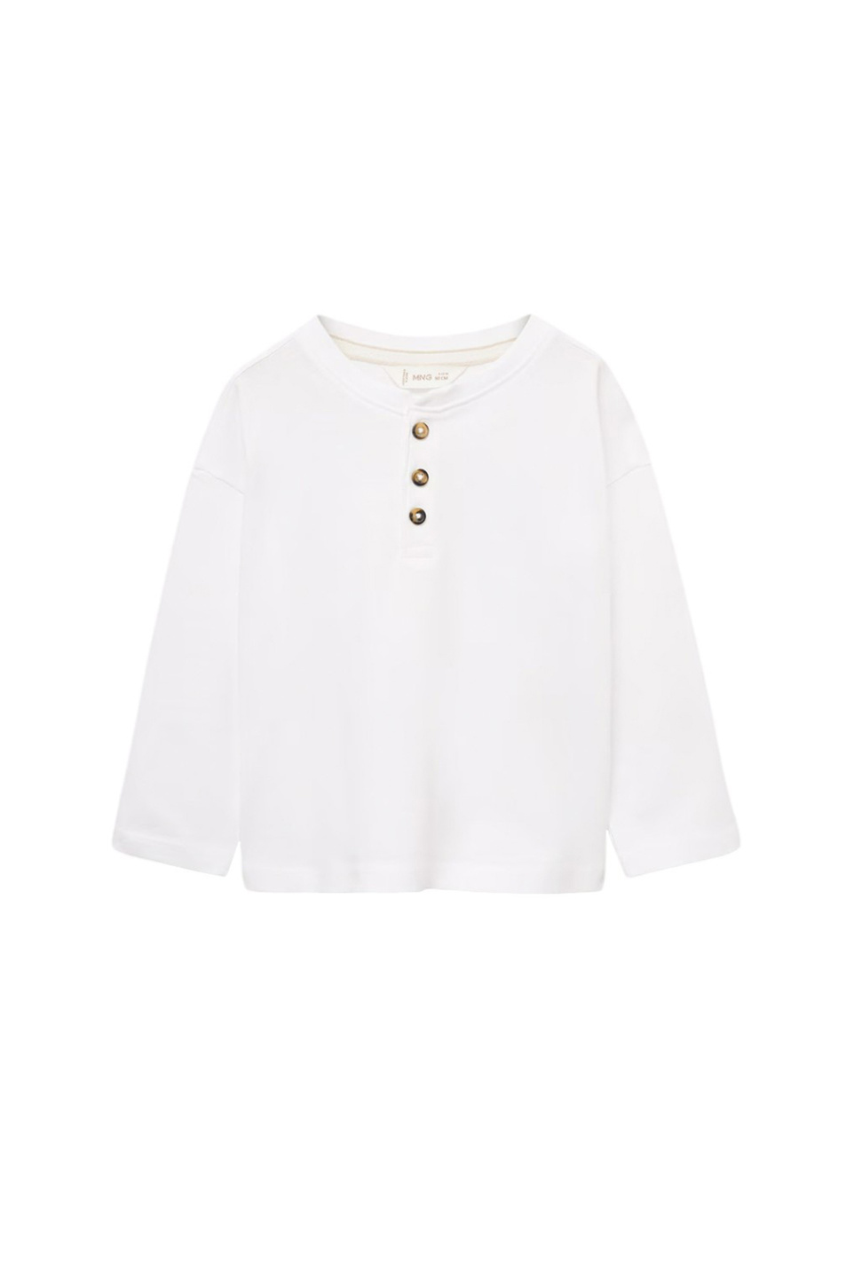 Мальчикам Mango Kids Лонгслив HENLEYB7 из хлопка (цвет ), артикул 87040648 | Фото 1