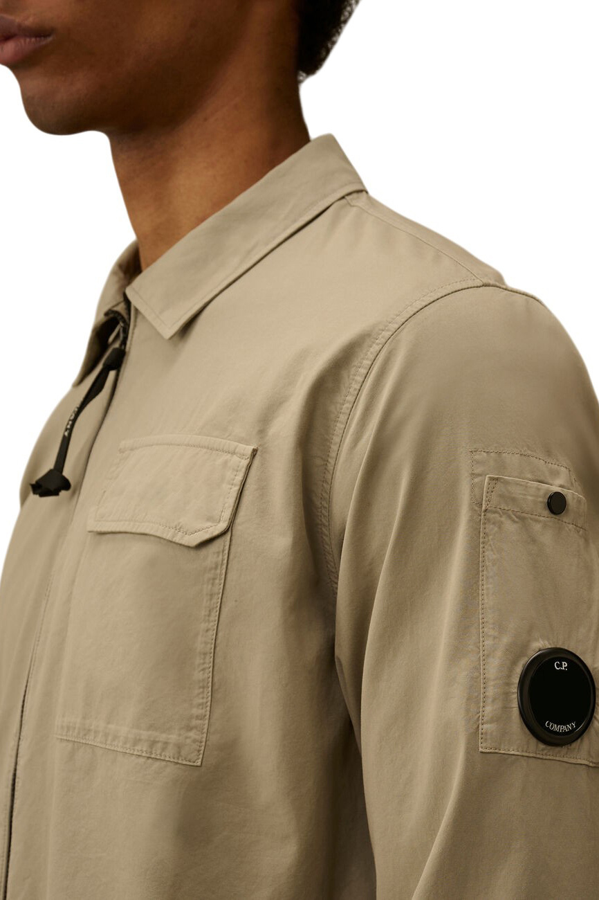 Куртка-рубашка из хлопка|Основной цвет:Бежевый Мужской C.P. Company Куртка-рубашка из хлопка (цвет ), артикул 20CMOS705A110143G | Фото 6