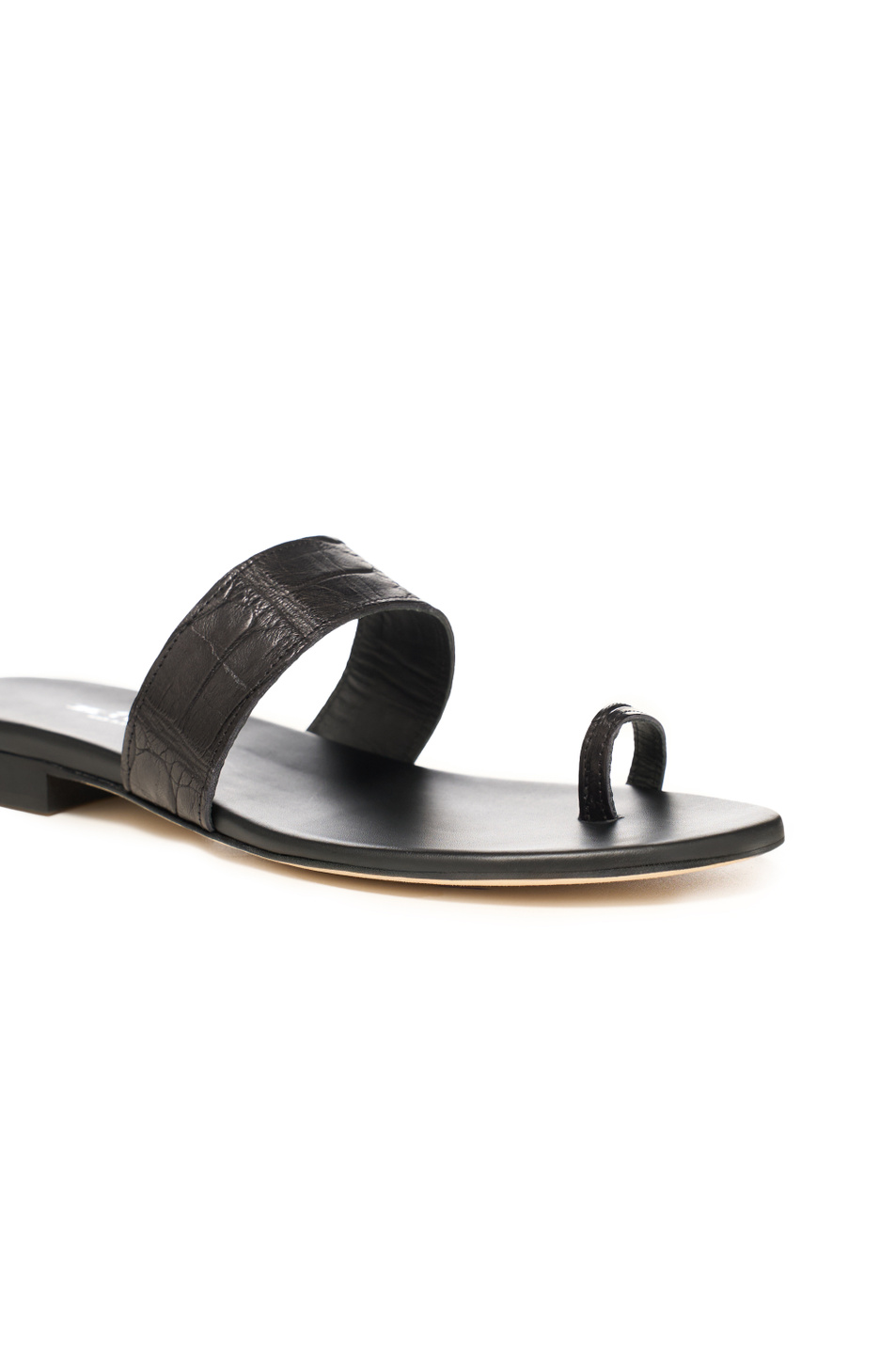 Шлепанцы из кожи крокодила|Основной цвет:Черный Женский Kiton Шлепанцы из кожи крокодила (цвет ), артикул D57813N0010209004 | Фото 5